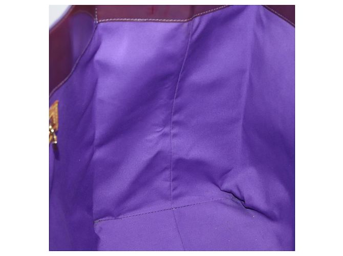 LOUIS VUITTON Bolsa Tote Reade GM Monogram Vernis Roxo M91085 Auth 142176 - vista 21