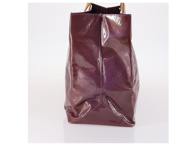 LOUIS VUITTON Bolsa Tote Reade GM Monogram Vernis Roxo M91085 Auth 142176 - vista 3