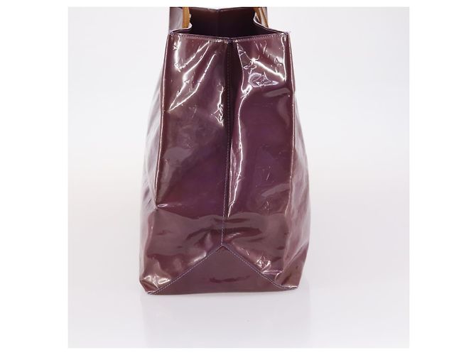 LOUIS VUITTON Bolsa Tote Reade GM Monogram Vernis Roxo M91085 Auth 142176 - vista 4