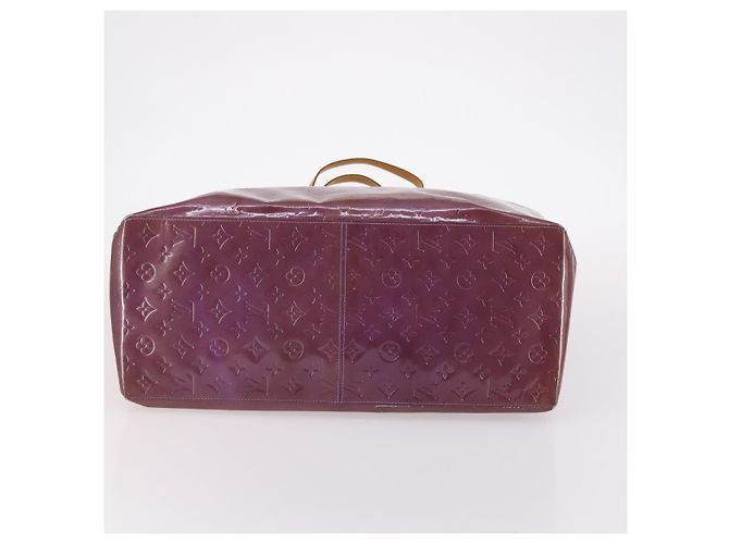 LOUIS VUITTON Bolsa Tote Reade GM Monogram Vernis Roxo M91085 Auth 142176 - vista 5
