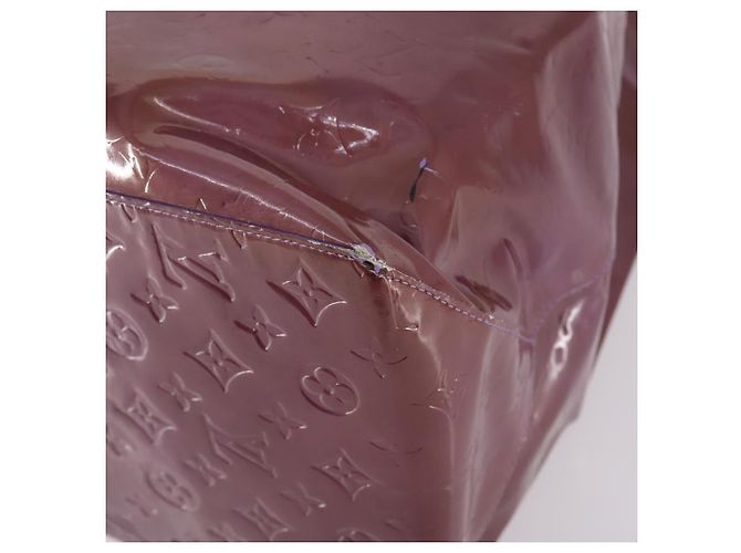 LOUIS VUITTON Bolsa Tote Reade GM Monogram Vernis Roxo M91085 Auth 142176 - vista 8