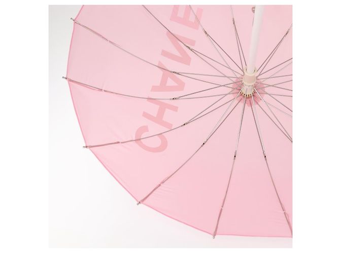 CHANEL L'Année 2000 Parapluie Nylon Rose CC Auth 143176V - vue 12