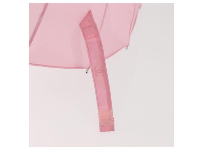 CHANEL L'Année 2000 Parapluie Nylon Rose CC Auth 143176V - vue 19