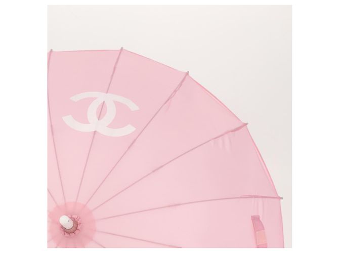 CHANEL L'Année 2000 Parapluie Nylon Rose CC Auth 143176V - vue 4