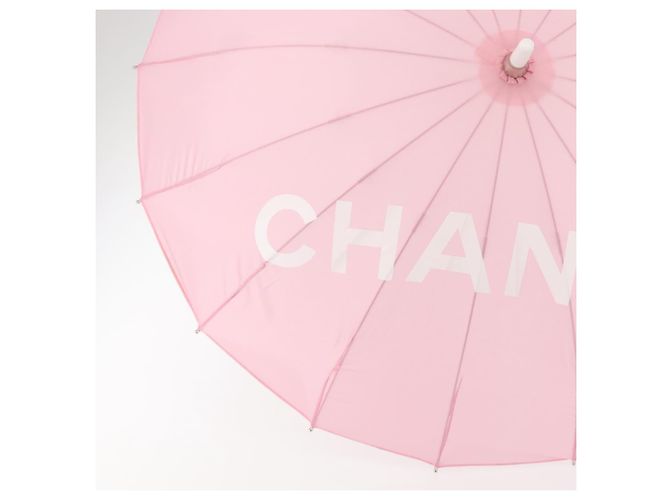 CHANEL L'Année 2000 Parapluie Nylon Rose CC Auth 143176V - vue 5