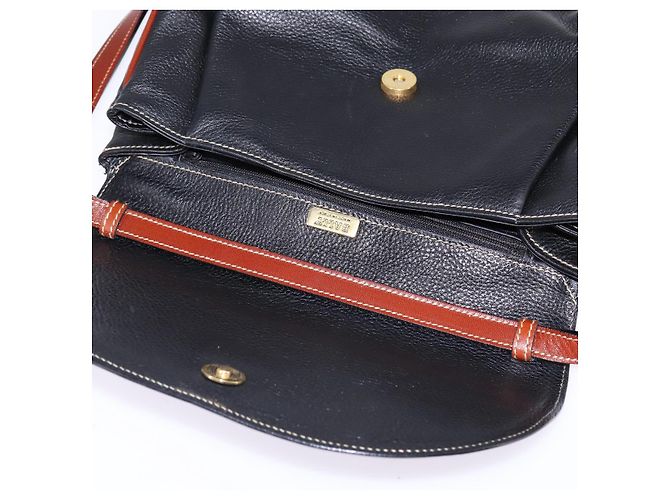 BALLY Borsa a Spalla in Pelle Nera e Oro Auth BA5594 Nero D'oro - vista 10