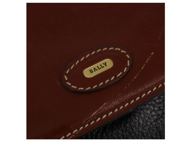 BALLY Borsa a Spalla in Pelle Nera e Oro Auth BA5594 Nero D'oro - vista 17