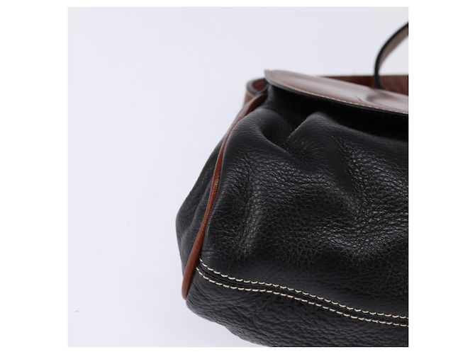 BALLY Borsa a Spalla in Pelle Nera e Oro Auth BA5594 Nero D'oro - vista 9