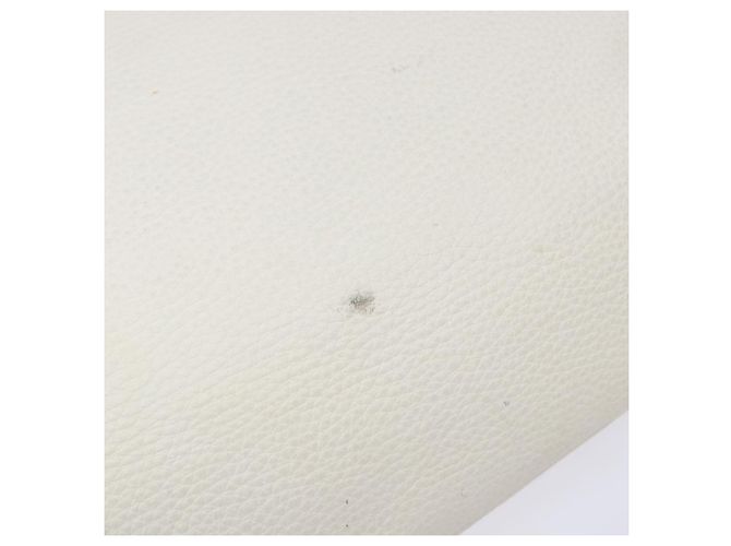 Borsa a Spalla Gancini in Pelle Bianca Argento Salvatore Ferragamo Auth 141105 Bianco - vista 9
