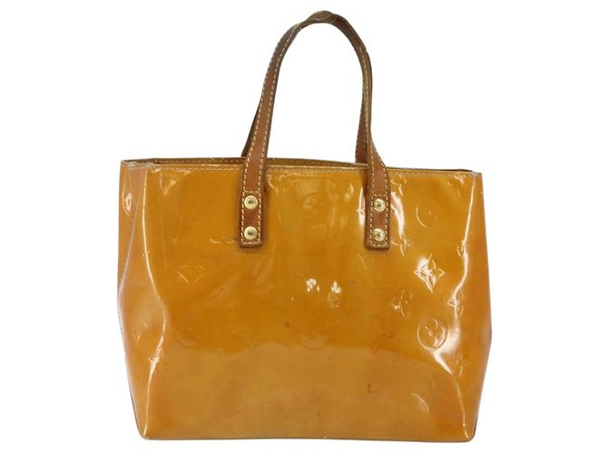 LOUIS VUITTON Borsa a Mano Monogram Vernis Reade PM Beige M91334 LV Auth SW1514 - vista 13