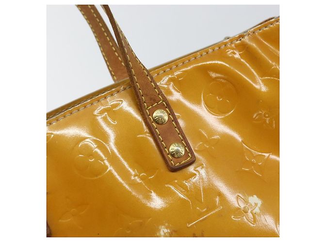 LOUIS VUITTON Borsa a Mano Monogram Vernis Reade PM Beige M91334 LV Auth SW1514 - vista 17