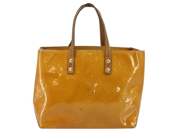LOUIS VUITTON Borsa a Mano Monogram Vernis Reade PM Beige M91334 LV Auth SW1514 - vista 2