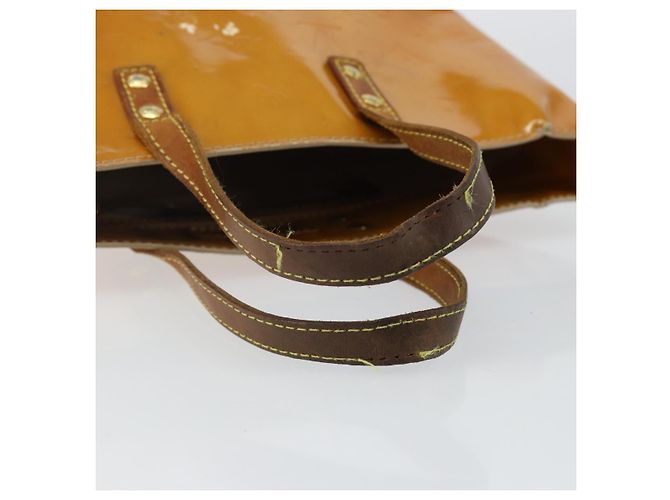 LOUIS VUITTON Borsa a Mano Monogram Vernis Reade PM Beige M91334 LV Auth SW1514 - vista 7