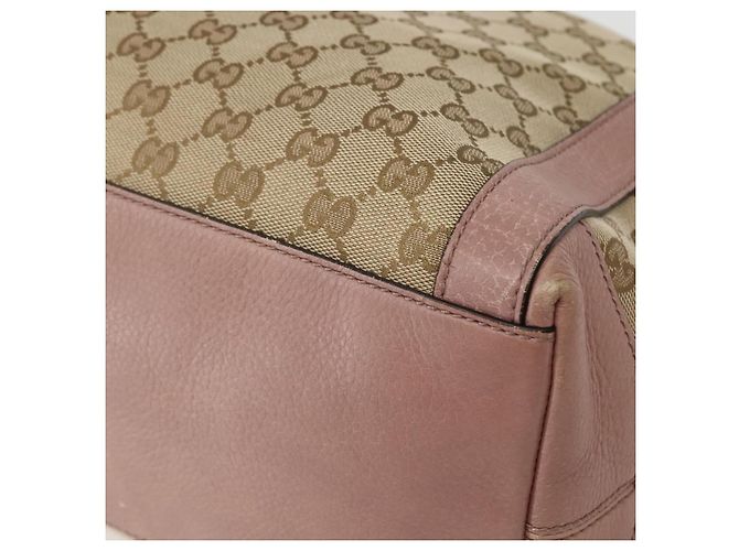 Gucci Borsa a mano GG Canvas 2way Beige Oro 323675 Auth BA5865 D'oro - vista 10