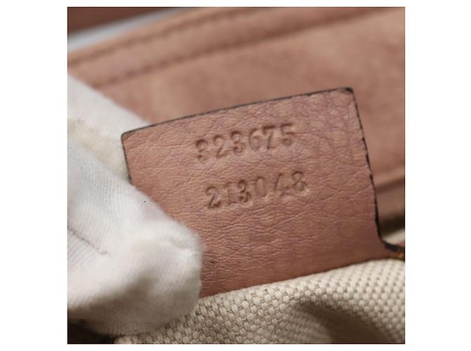 Gucci Borsa a mano GG Canvas 2way Beige Oro 323675 Auth BA5865 D'oro - vista 12