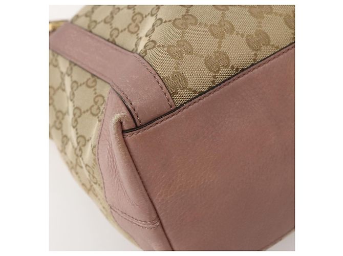 Gucci Borsa a mano GG Canvas 2way Beige Oro 323675 Auth BA5865 D'oro - vista 15