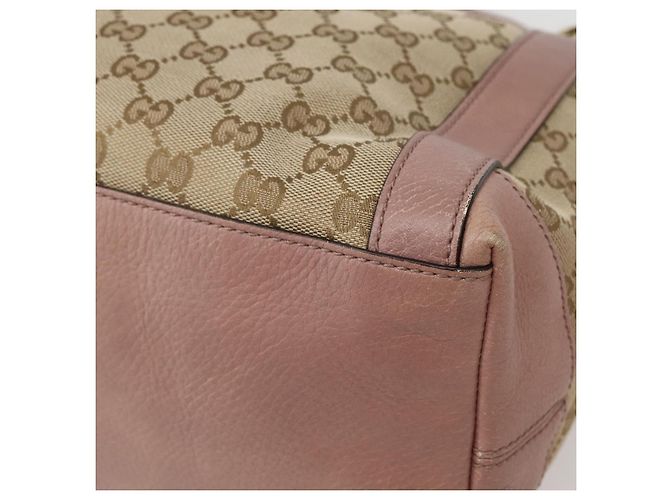 Gucci Borsa a mano GG Canvas 2way Beige Oro 323675 Auth BA5865 D'oro - vista 16