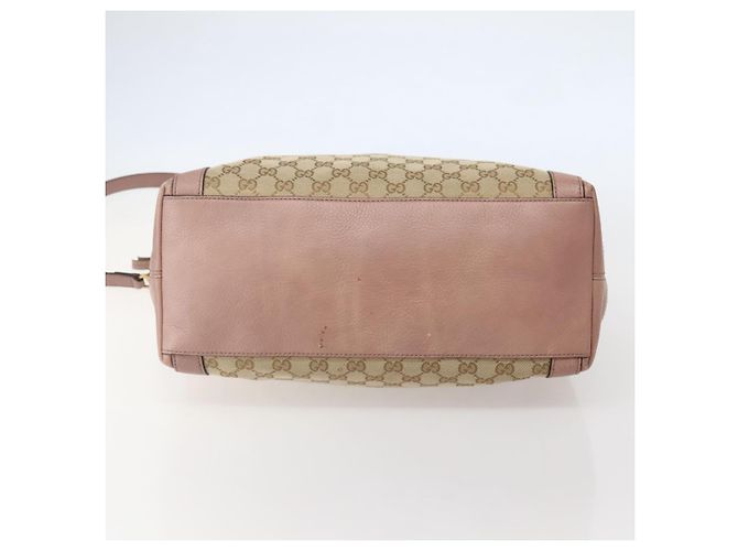 Gucci Borsa a mano GG Canvas 2way Beige Oro 323675 Auth BA5865 D'oro - vista 5