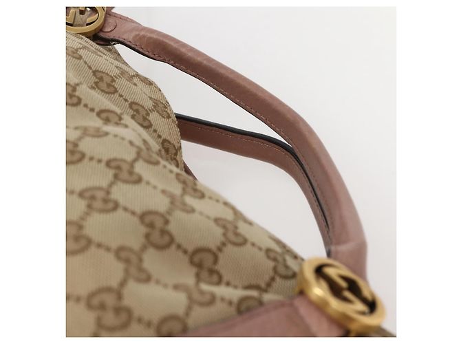 Gucci Borsa a mano GG Canvas 2way Beige Oro 323675 Auth BA5865 D'oro - vista 8