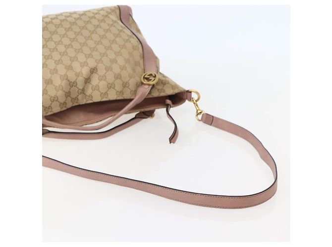 Gucci Borsa a mano GG Canvas 2way Beige Oro 323675 Auth BA5865 D'oro - vista 9