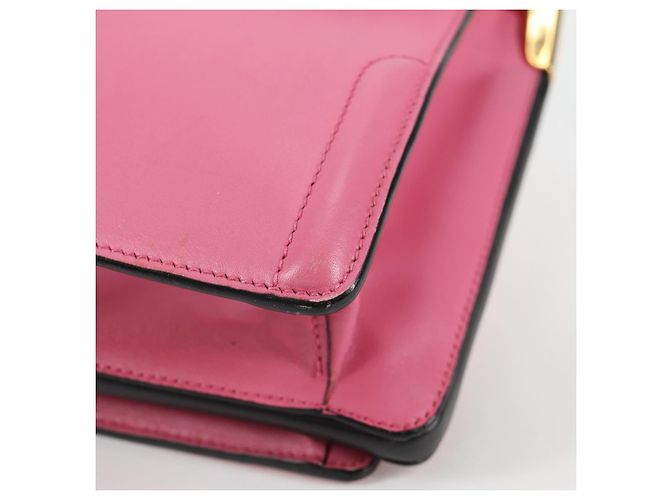 PRADA Borsa a mano Bell in pelle 2 in 1 Rosa Oro Auth 141818M D'oro - vista 15