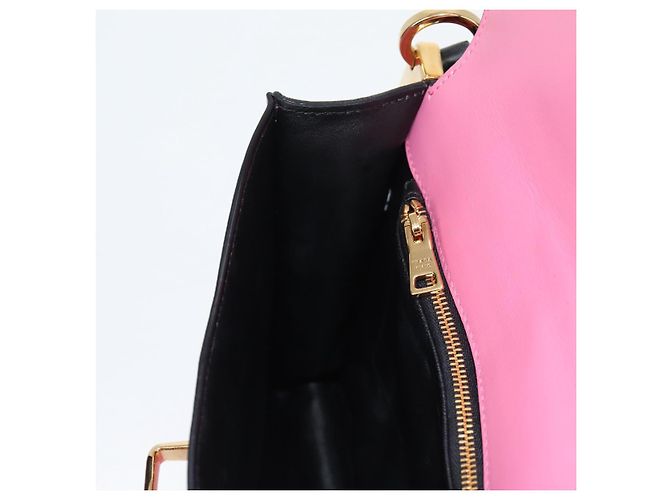 PRADA Borsa a mano Bell in pelle 2 in 1 Rosa Oro Auth 141818M D'oro - vista 22