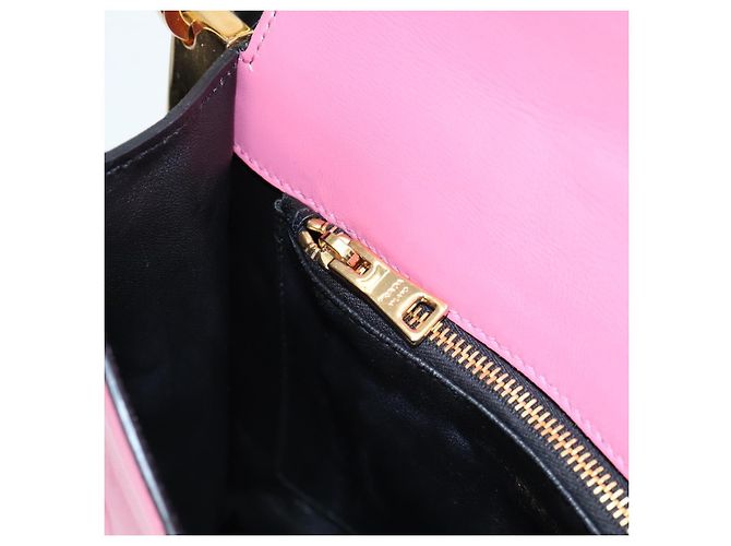 PRADA Borsa a mano Bell in pelle 2 in 1 Rosa Oro Auth 141818M D'oro - vista 23