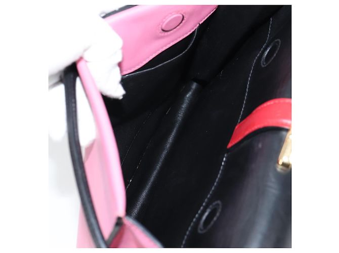 PRADA Borsa a mano Bell in pelle 2 in 1 Rosa Oro Auth 141818M D'oro - vista 25