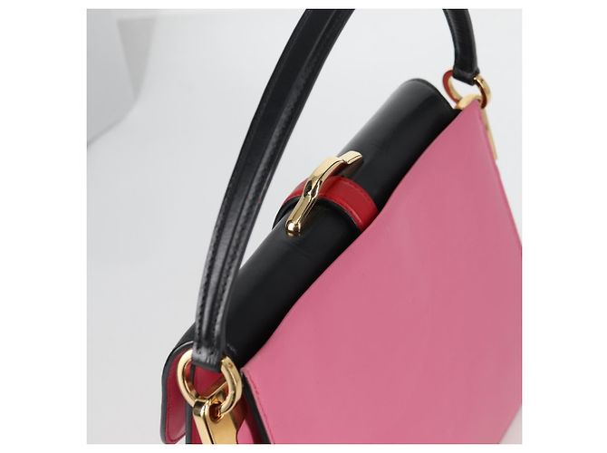 PRADA Borsa a mano Bell in pelle 2 in 1 Rosa Oro Auth 141818M D'oro - vista 6