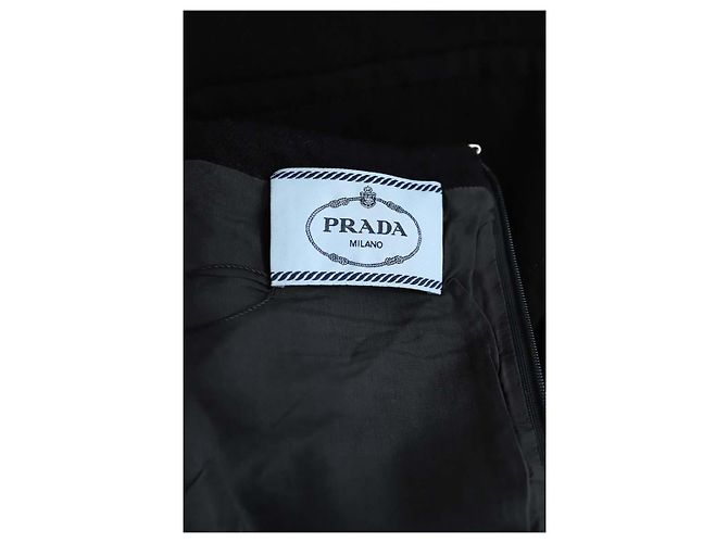 Etiquette Prada Schwarzes Wollkleid - Ansicht 5