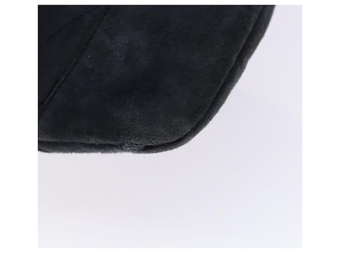 CHANEL Pouch Matelassé Satin Nero CC Auth 141547 - vista 16