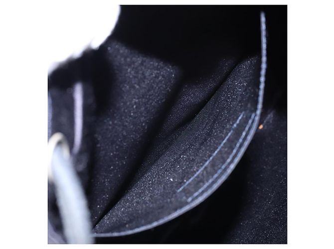 CHANEL Pouch Matelassé Satin Nero CC Auth 141547 - vista 21