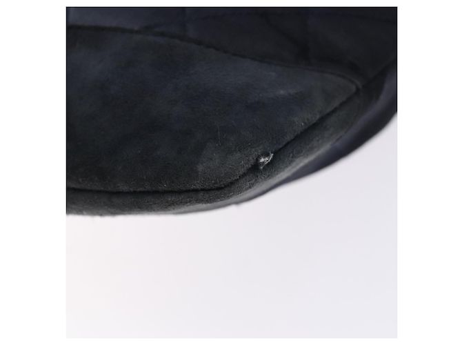 CHANEL Pouch Matelassé Satin Nero CC Auth 141547 - vista 7