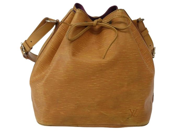 Noe LOUIS VUITTON Borsa a Spalla Petit Noé Epi Gialla M44109 LV Auth 142786 Giallo - vista 13