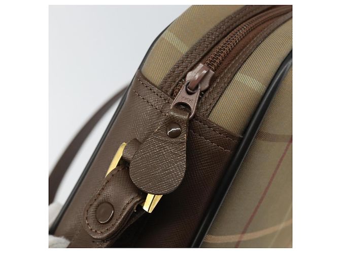 Autre Marque Bolsa de Ombro Burberrys Nova Check em Lona Bege Dourada Auth bs29445 Dourado - vista 10