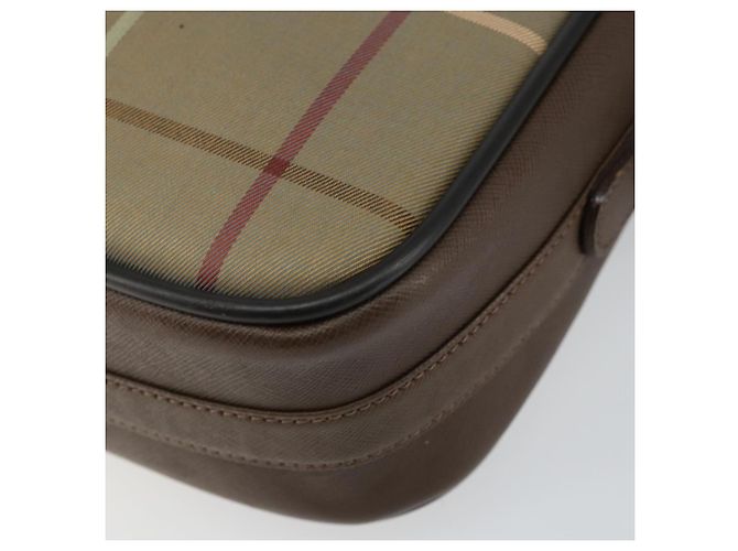 Autre Marque Bolsa de Ombro Burberrys Nova Check em Lona Bege Dourada Auth bs29445 Dourado - vista 15