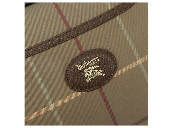 Autre Marque Bolsa de Ombro Burberrys Nova Check em Lona Bege Dourada Auth bs29445 Dourado - vista 17