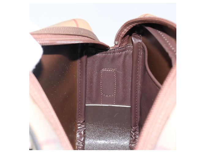 Autre Marque Bolsa de Ombro Burberrys Nova Check em Lona Bege Dourada Auth bs29445 Dourado - vista 19