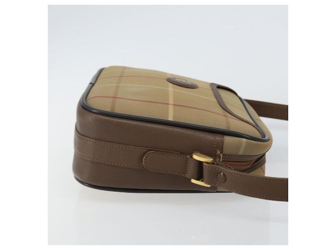 Autre Marque Bolsa de Ombro Burberrys Nova Check em Lona Bege Dourada Auth bs29445 Dourado - vista 3