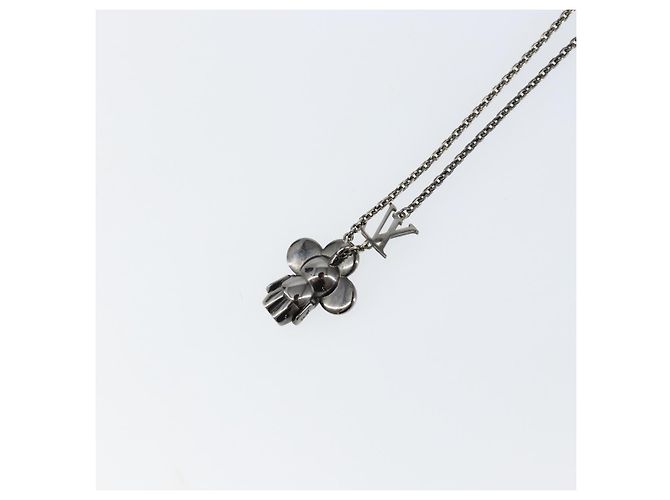 Louis Vuitton Pendente Vivienne S00 Collana metallo Nero M00831 LV Auth 140421 - vista 10