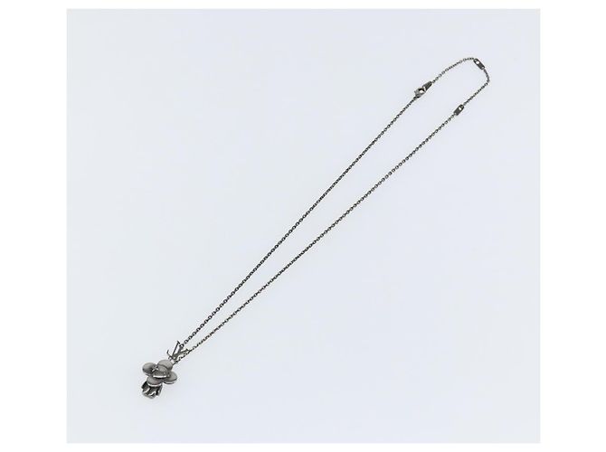 Louis Vuitton Pendente Vivienne S00 Collana metallo Nero M00831 LV Auth 140421 - vista 2