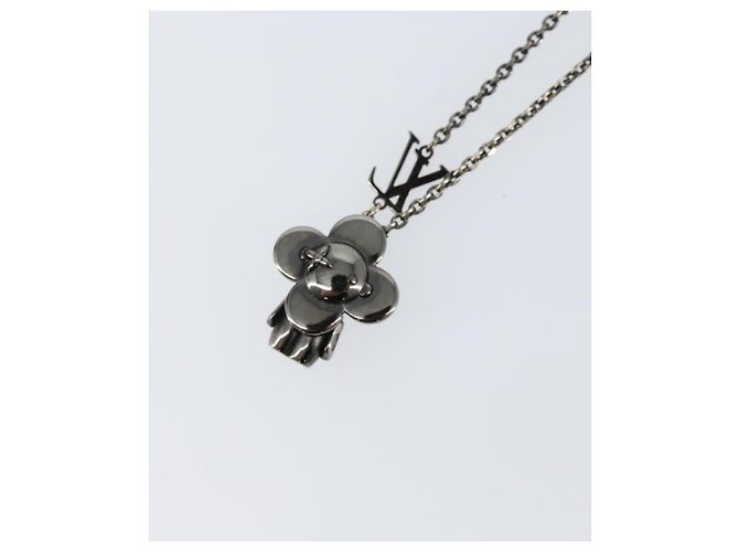 Louis Vuitton Pendente Vivienne S00 Collana metallo Nero M00831 LV Auth 140421 - vista 3