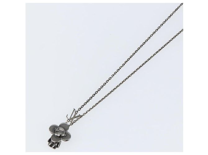 Louis Vuitton Pendente Vivienne S00 Collana metallo Nero M00831 LV Auth 140421 - vista 4