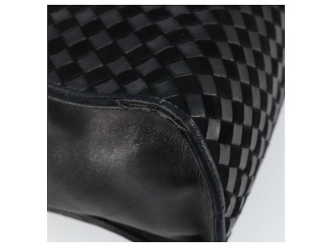 BALLY Bolsa de mão em couro preto e dourado Auth BA5593 - vista 14