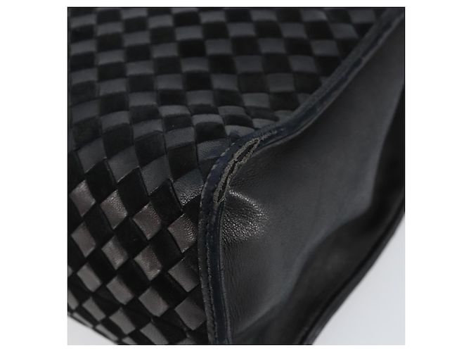 BALLY Bolsa de mão em couro preto e dourado Auth BA5593 - vista 15