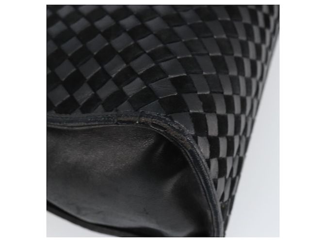 BALLY Bolsa de mão em couro preto e dourado Auth BA5593 - vista 16