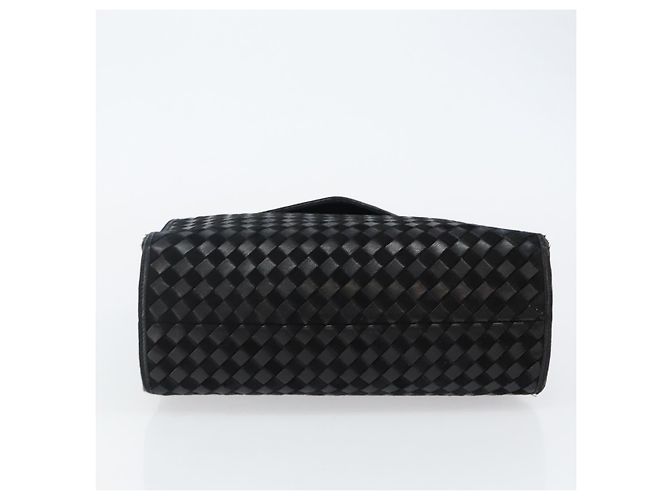 BALLY Bolsa de mão em couro preto e dourado Auth BA5593 - vista 5