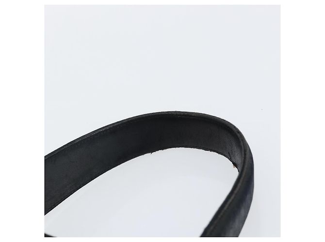BALLY Bolsa de mão em couro preto e dourado Auth BA5593 - vista 8