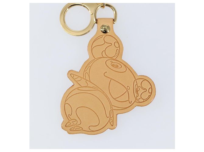 LOUIS VUITTON Takashi Murakami Portachiavi Panda Charm Beige M62637 Auth 142403V - vista 3