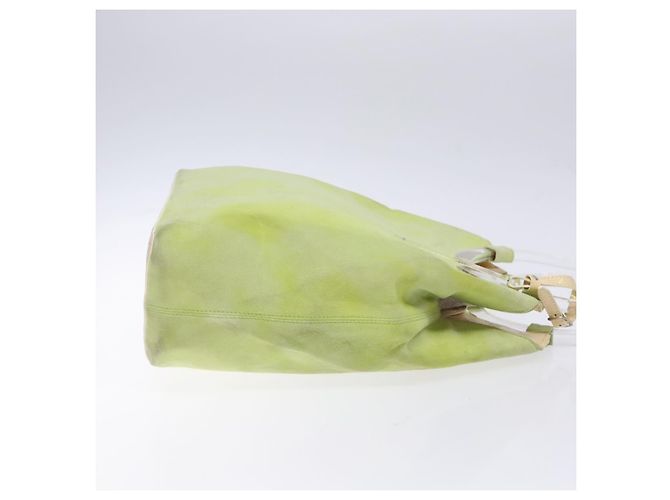 Céline Borsa a mano CELINE in suede argento verde chiaro Auth 141764 - vista 3